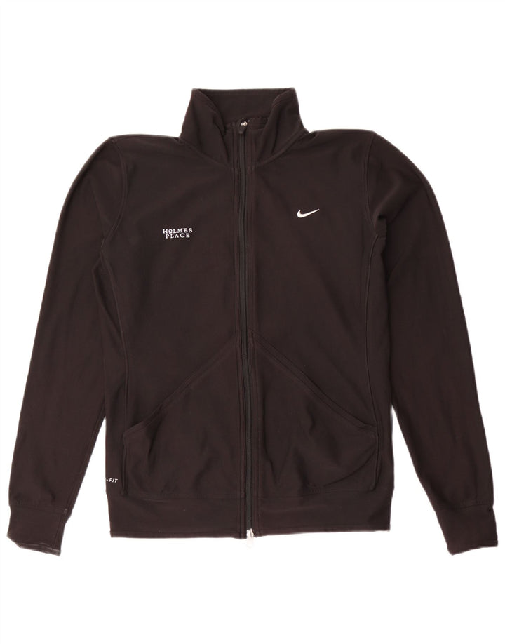 Nike Grafisk træningsdragt topjakke til kvinder UK 14 Medium Sort Polyester