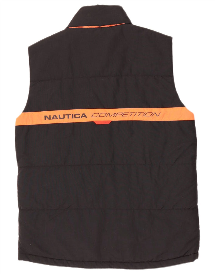Nautica Herre Hætte Polstret Gilet UK 38 Medium Sort