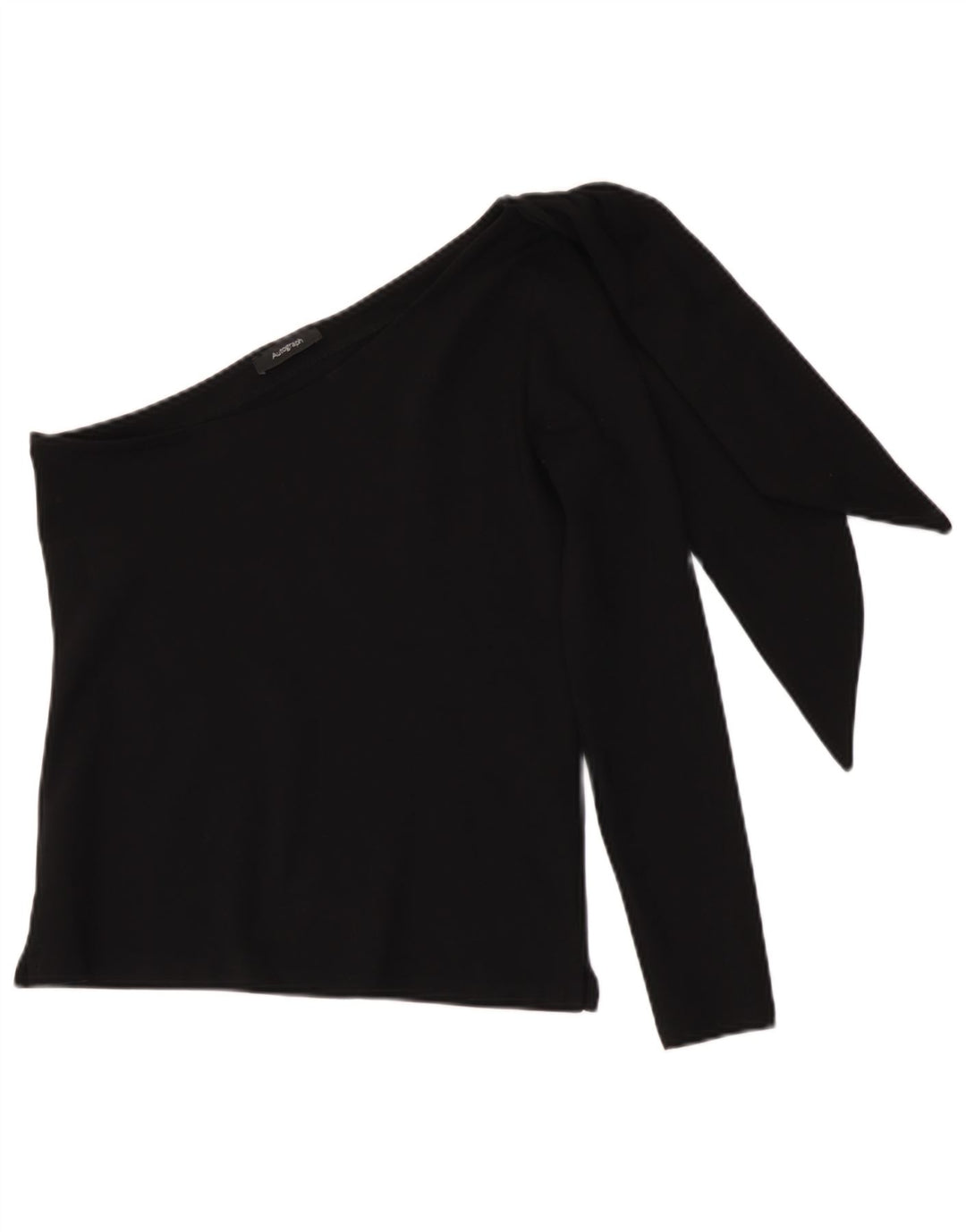 Marks & Spencer Dame One Shoulder Top UK 10 Small Black Viscose