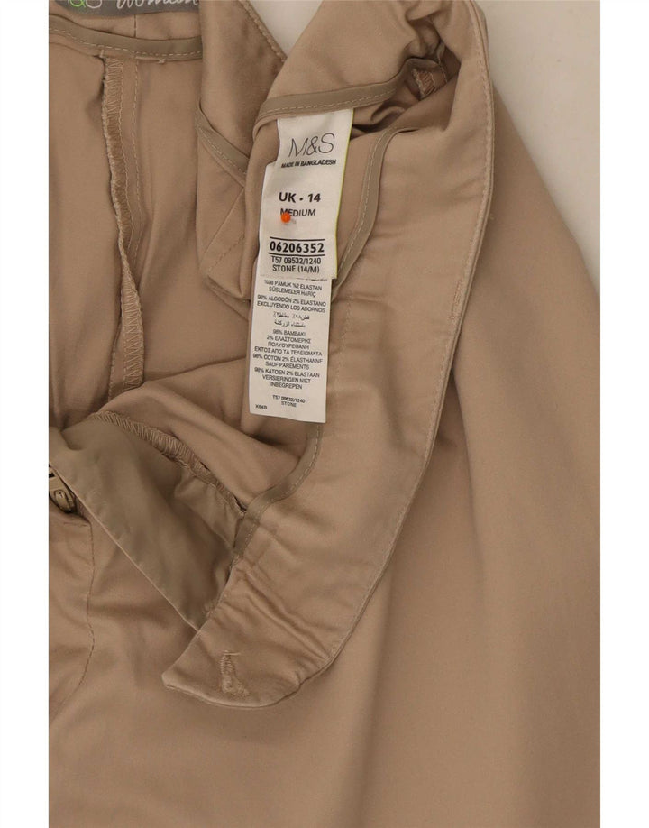 Marks & Spencer Dame Slim Casual Bukser UK 14 Medium W32 L27 Beige