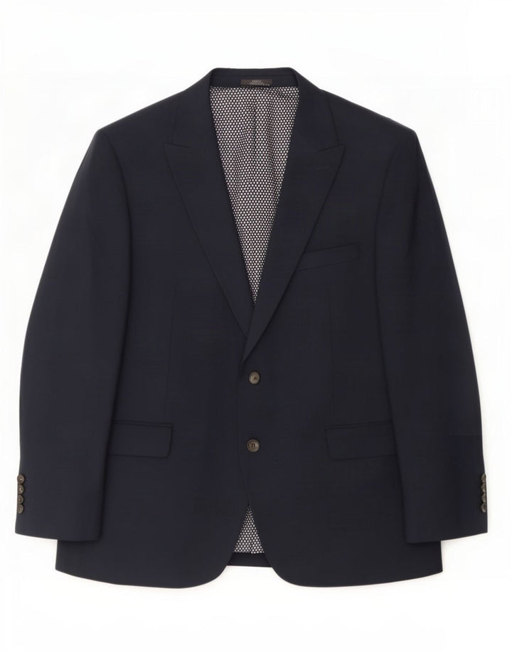 Marks & Spencer Herre Short 2 Button Blazer Jacket UK 44 2XL Navy Blue