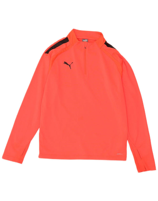 PUMA Drenge Pullover med lynlås-hals træningsdragt Top 11-12 år Rød Colourblock