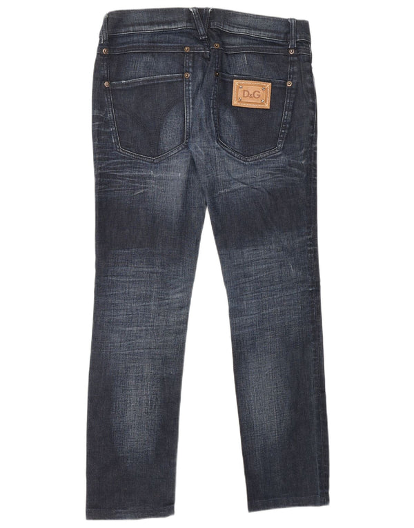Dolce & Gabbana Dame Slim Jeans med lav talje W26 L28 Blå Bomuld