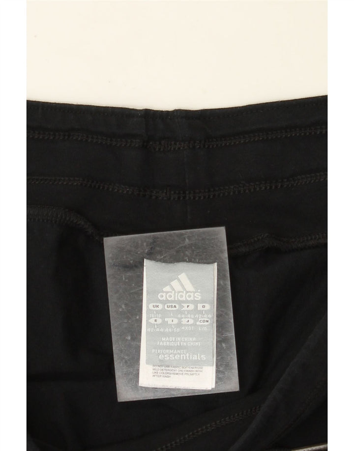 ADIDAS Womens Climalite træningsdragt Bukser Joggers UK 16/18 Large Black