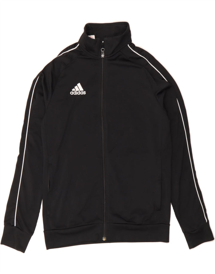 ADIDAS Girls Tracksuit Top Jacket 13-14 Years Black Polyester Vintage Adidas and Second-Hand Adidas from Messina Hembry 