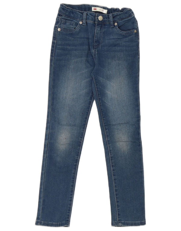 Levi's Girls 711 Skinny Jeans 7-8 år W22 L22 Blå Bomuld