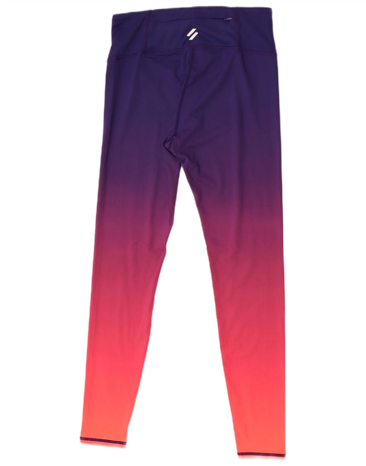 Superdry Grafiske Leggings til kvinder UK 12 Medium Lilla Colourblock Polyester