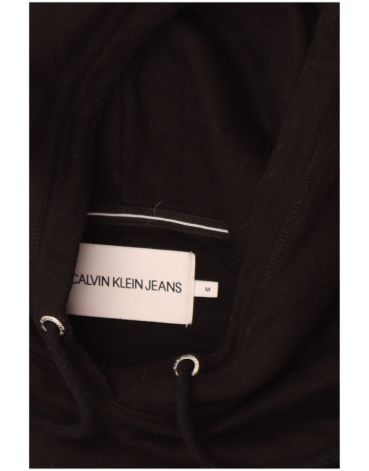 CALVIN KLEIN JEANS Dame Hættetrøje Jumper UK 14 Medium Sort Bomuld