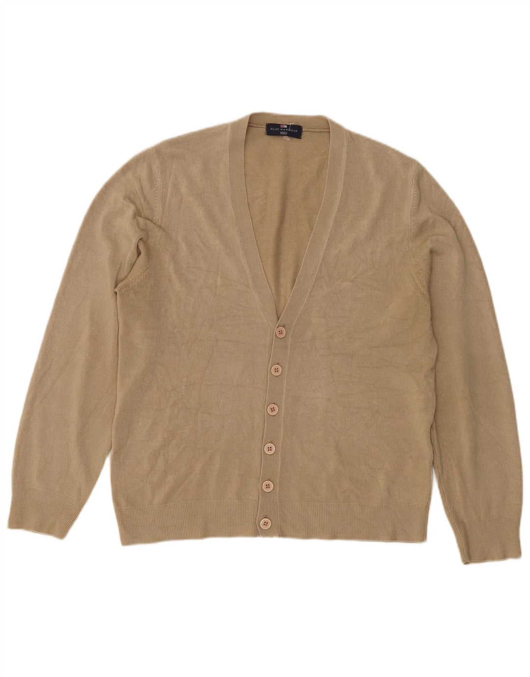 Marks & Spencer Dame Blue Harbor Cardigan Sweater UK 12 Medium Beige
