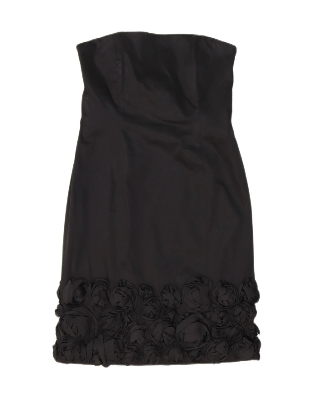 COAST Womens Strapless Dress UK 14 Medium  Black Floral Acetate Vintage Coast and Second-Hand Coast from Messina Hembry 
