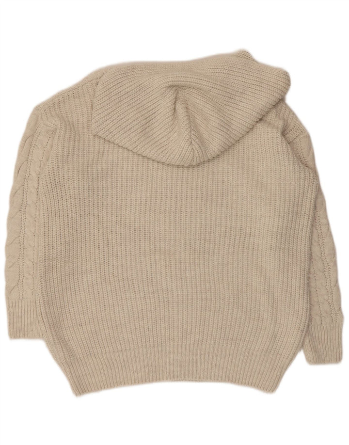 Marks & Spencer oversized sweater med hætte til kvinder UK 10 Small White