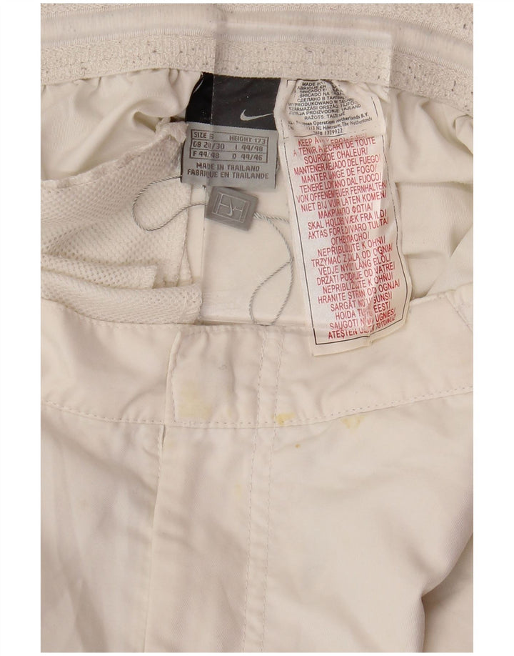 NIKE Chino Shorts til mænd Small W28 White Polyester