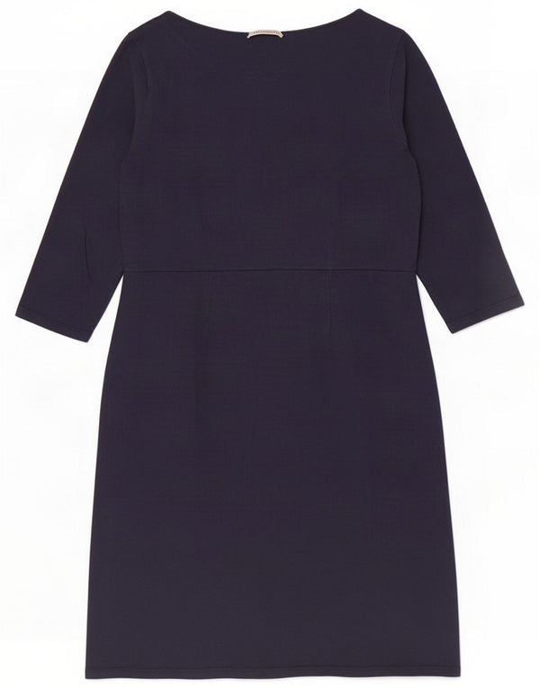 Boden Dame 3/4 Ærmet Skift Kjole UK 12 Medium Navy Blue Bomuld