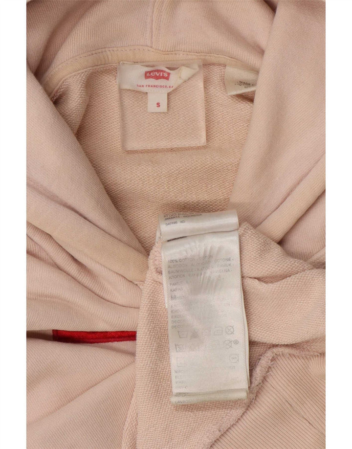 Levi's Dame Oversized Hoodie Jumper UK 10 Small Pink Bomuld