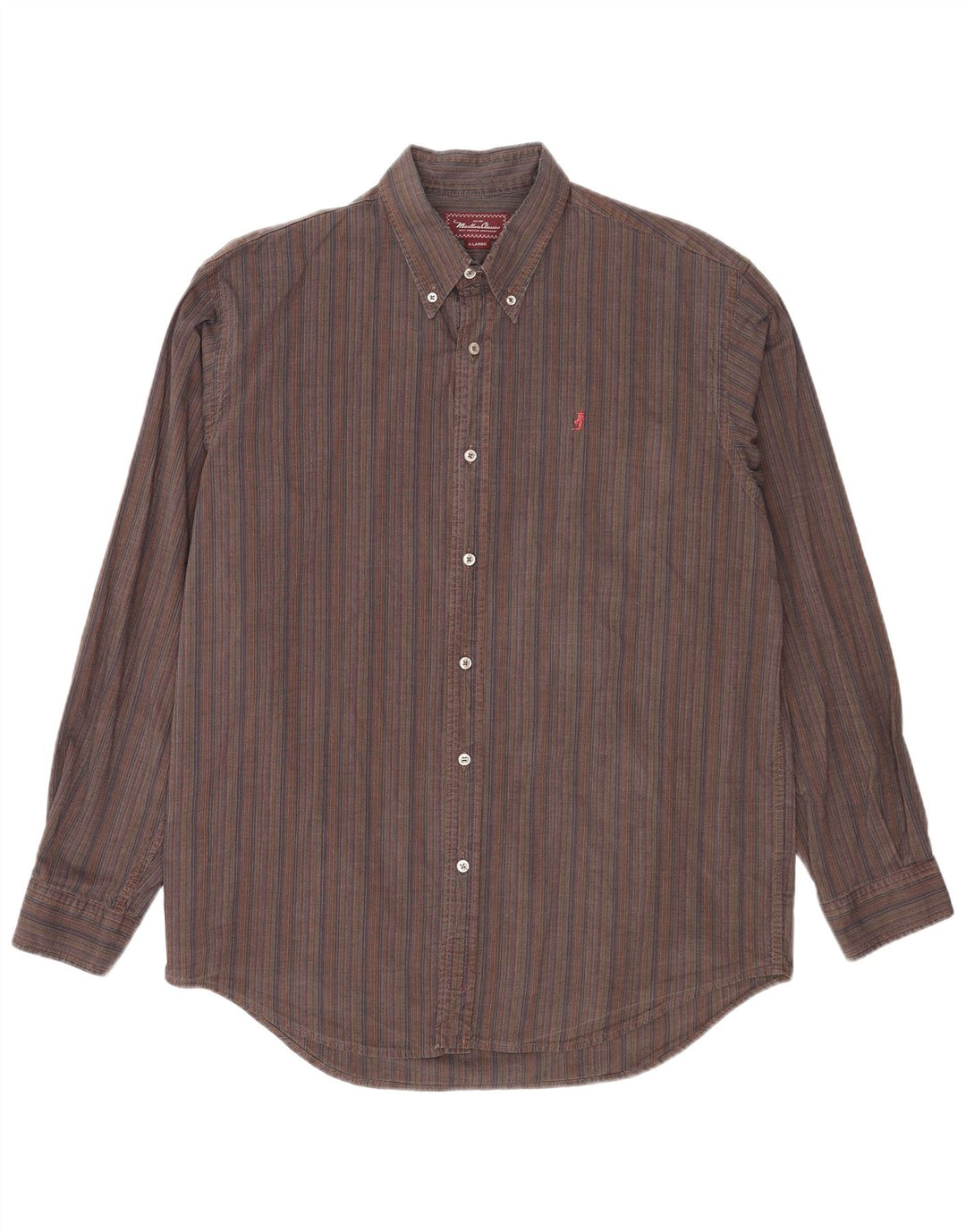 Marlboro Classics herreskjorte XL brun stribet bomuld