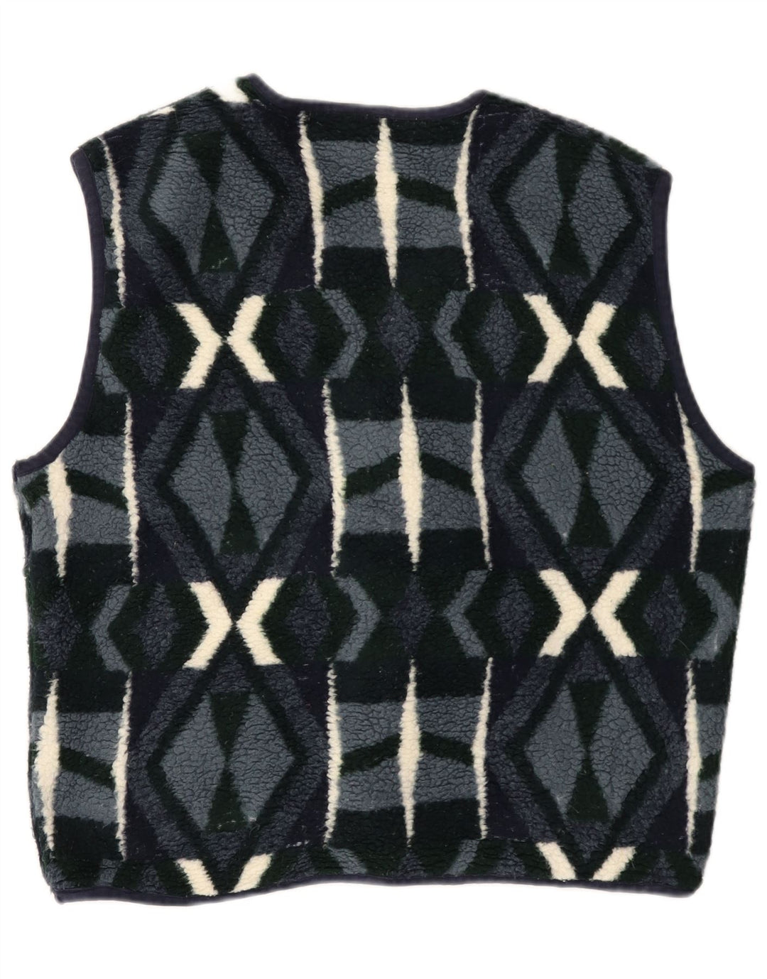 Campagnolo Herre Fleece Gilet UK 38 Medium Navy Blue Geometrisk Polyester