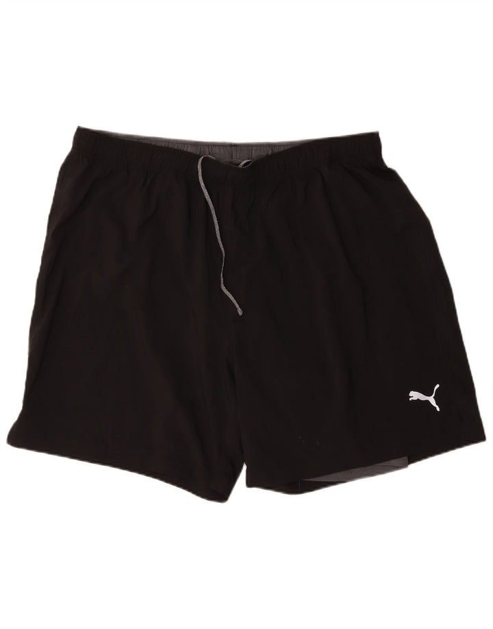 Puma Herre grafiske sportsshorts 2XL sort polyester