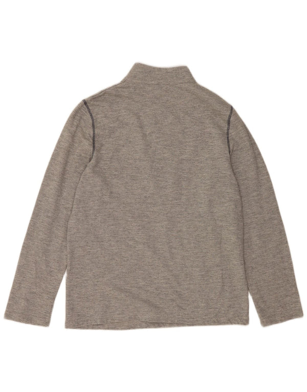 NFL Herre Denver Broncos Zip Neck Sweatshirt Jumper Large Grå Flecked