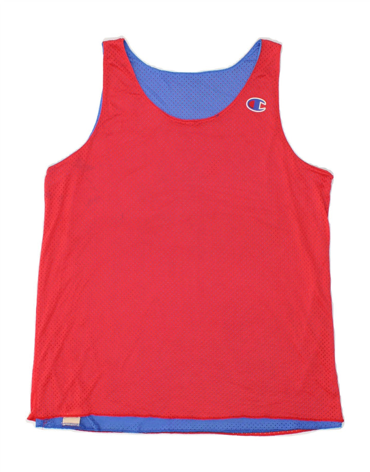 CHAMPION Womens Vest Top UK 20 2XL Red Vintage Champion and Second-Hand Champion from Messina Hembry 