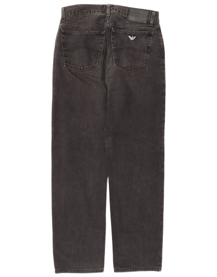 Armani Straight Jeans til mænd W32 L31 Grå bomuld