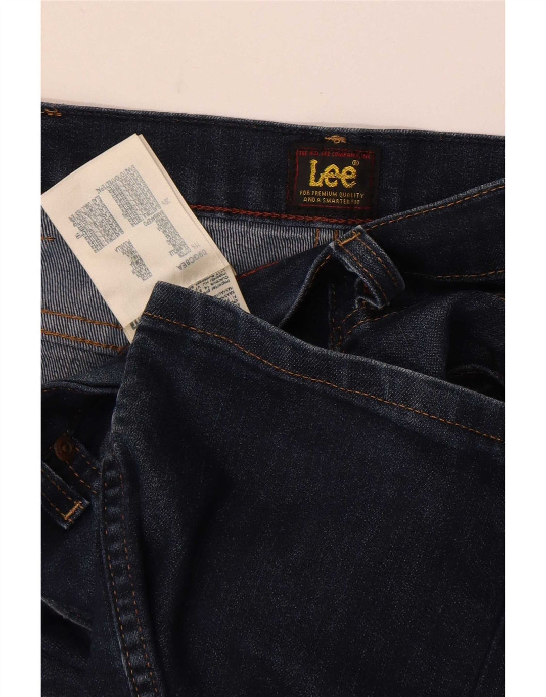 Lee Herre Brooklyn Straight Jeans W34 L30 Marineblå Bomuld