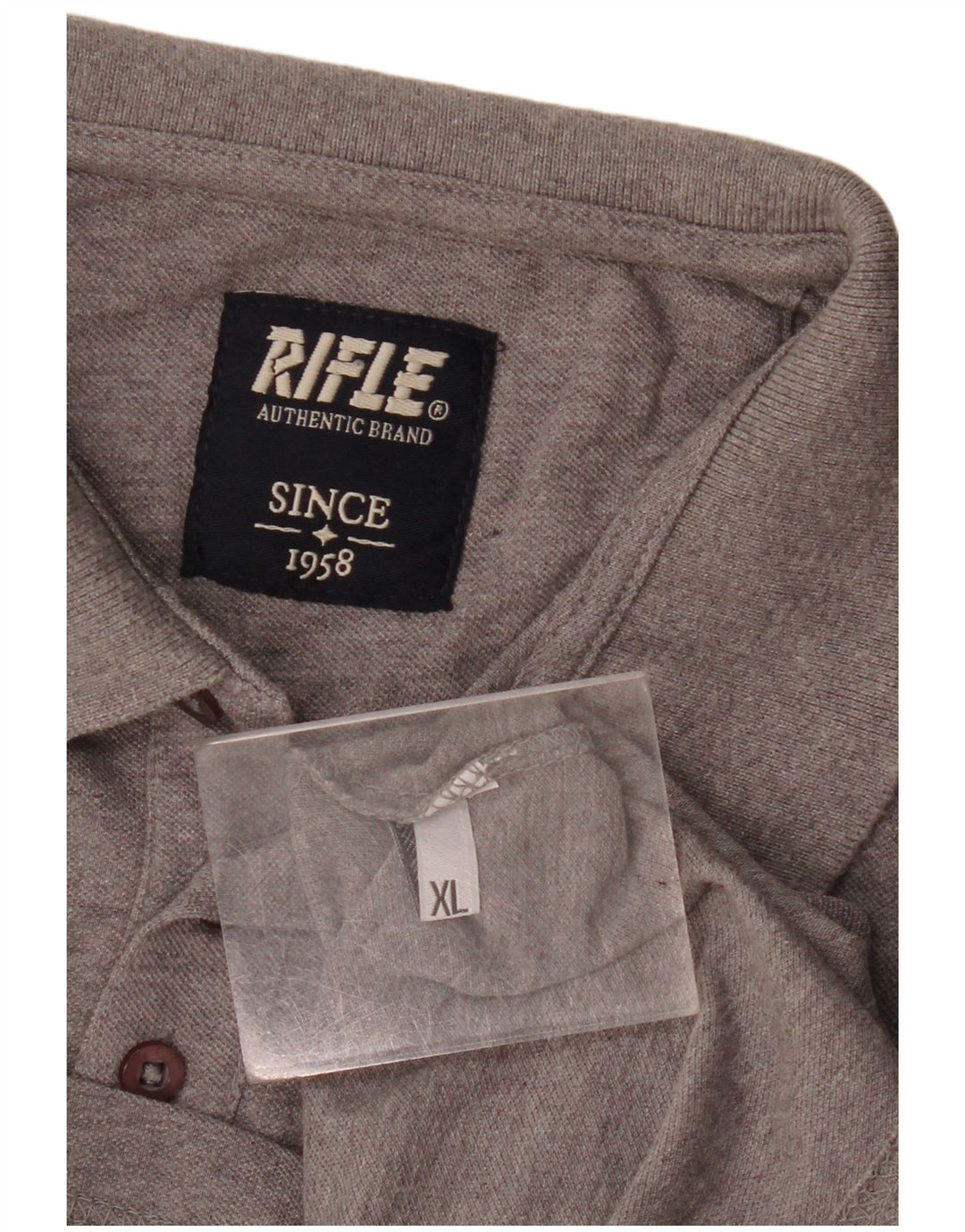 Rifle Langærmet herre poloshirt XL Grå Flecked