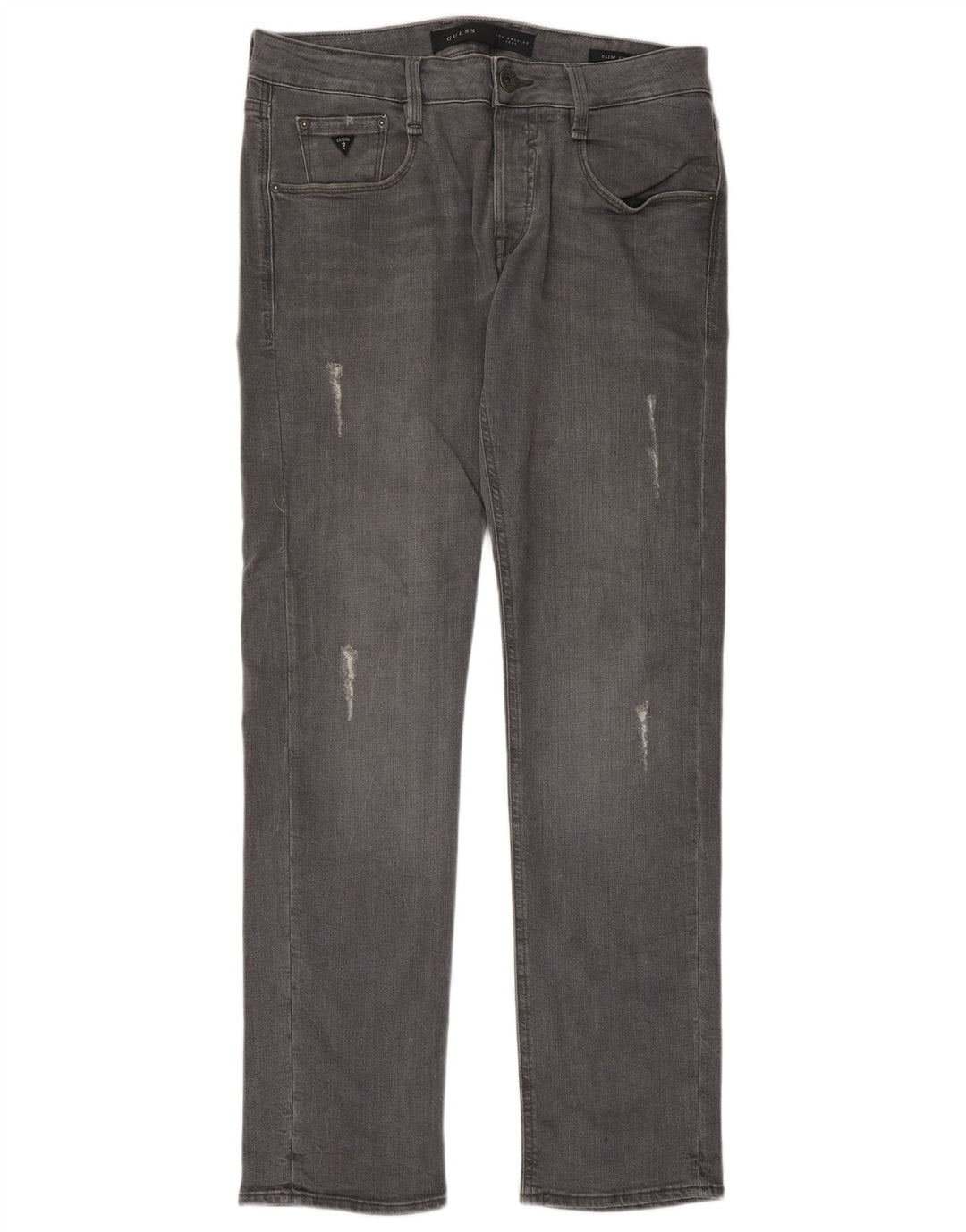 Guess Herre Distressed Slim Jeans W31 L33 Grå Bomuld