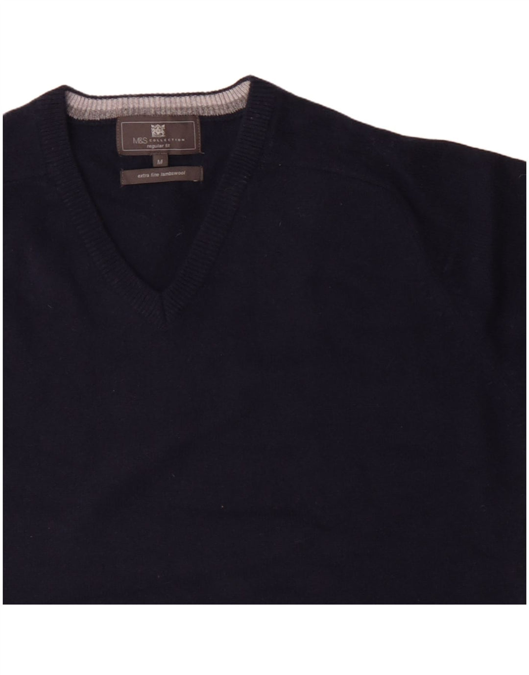 Marks & Spencer Herre Regular Fit V-hals sweater Medium Navy Blue