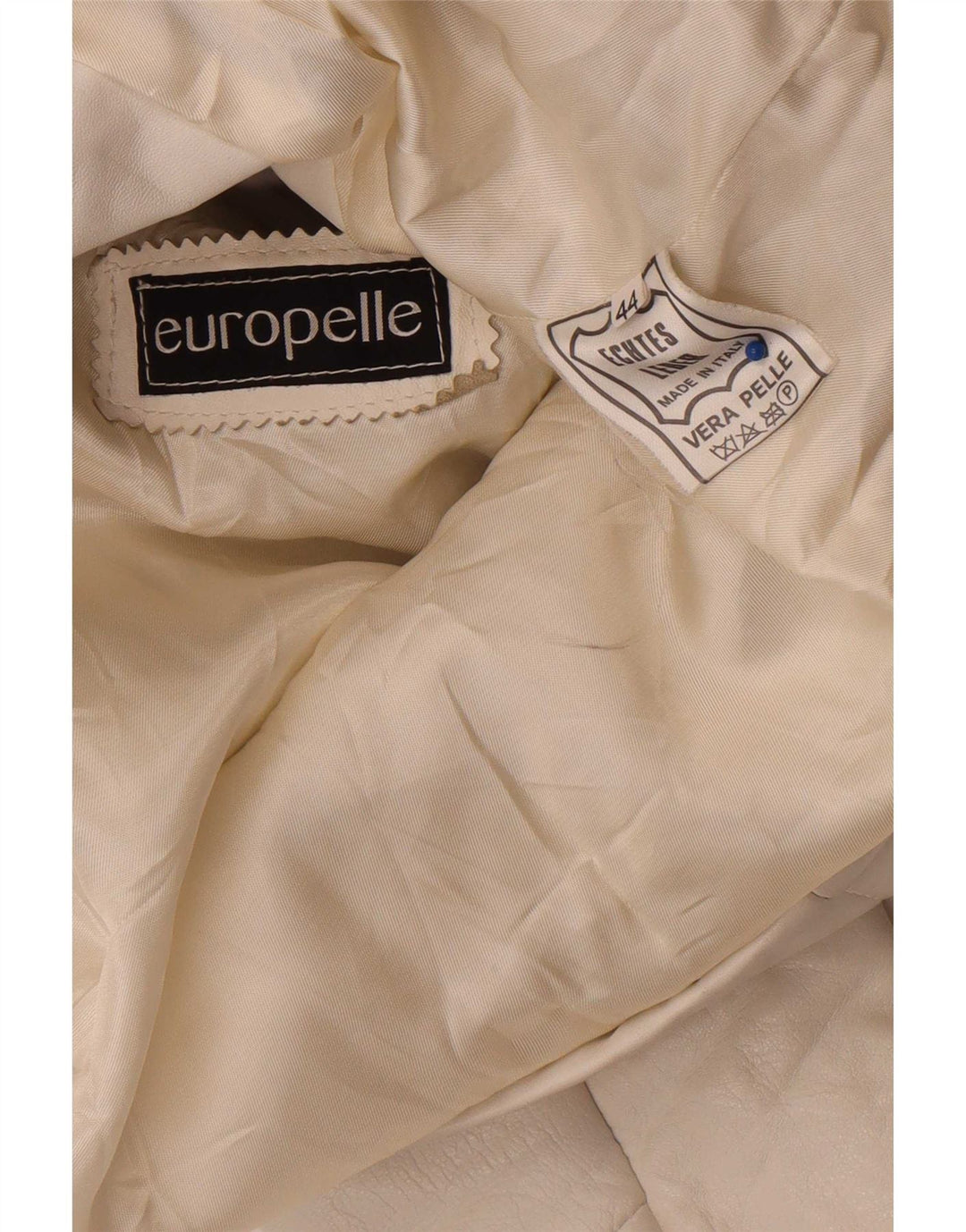Vintage dame læderjakke IT 44 Medium White