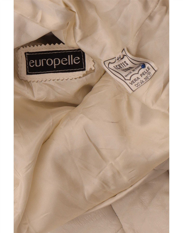 Vintage dame læderjakke IT 44 Medium White