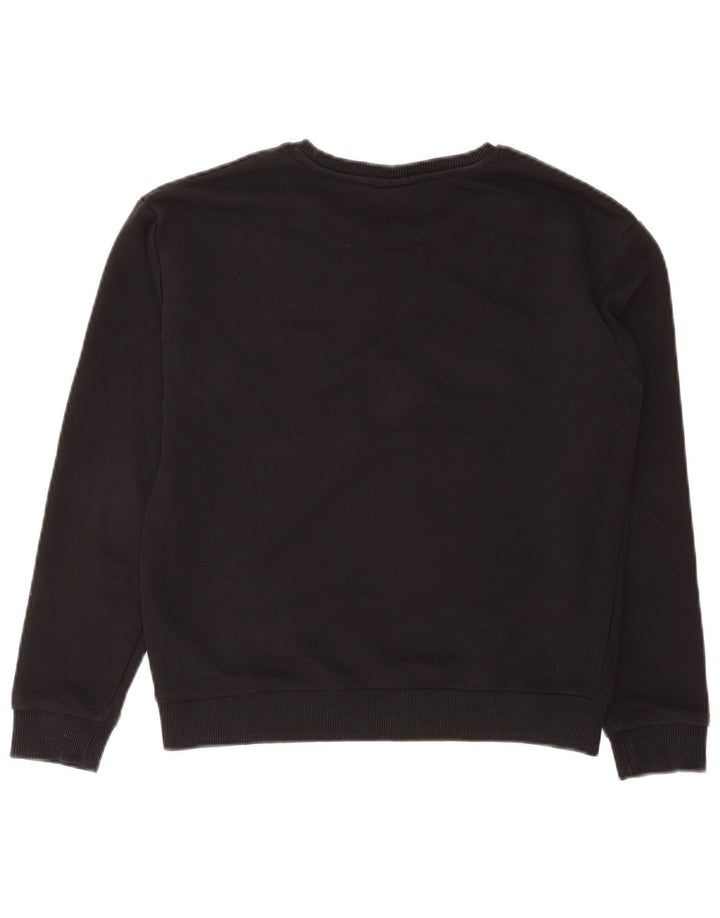 Fila Dame Sweatshirt Jumper UK 10 Small Black Bomuld