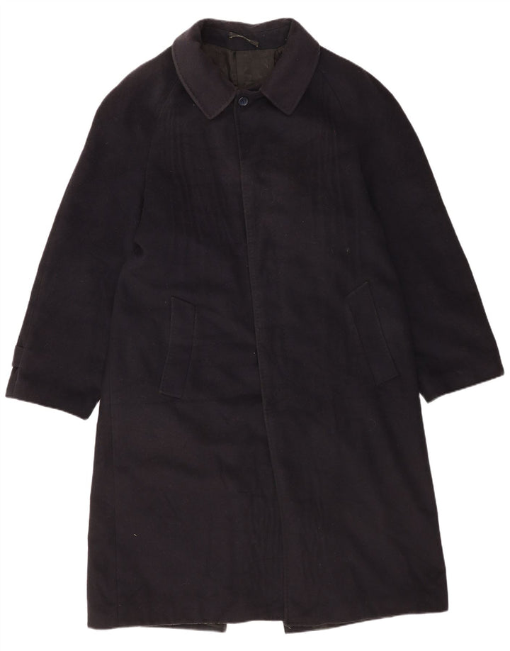 John Lewis Herre Overfrakke UK 40 Large Navy Blue Wool