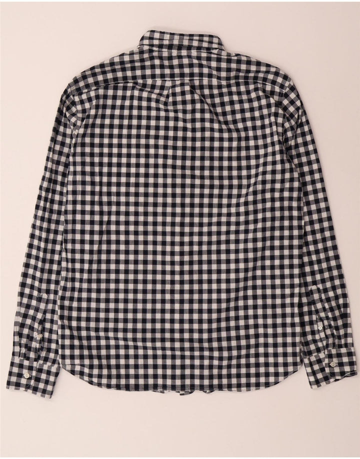 J. Crew Slim Skjorte til mænd Large Navy Blue Gingham Cotton