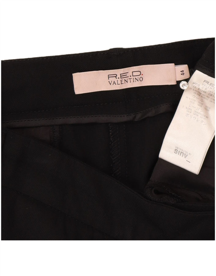 Rød af Valentino Dame Bootcut Casual Bukser IT 44 Medium W30 L33 Sort