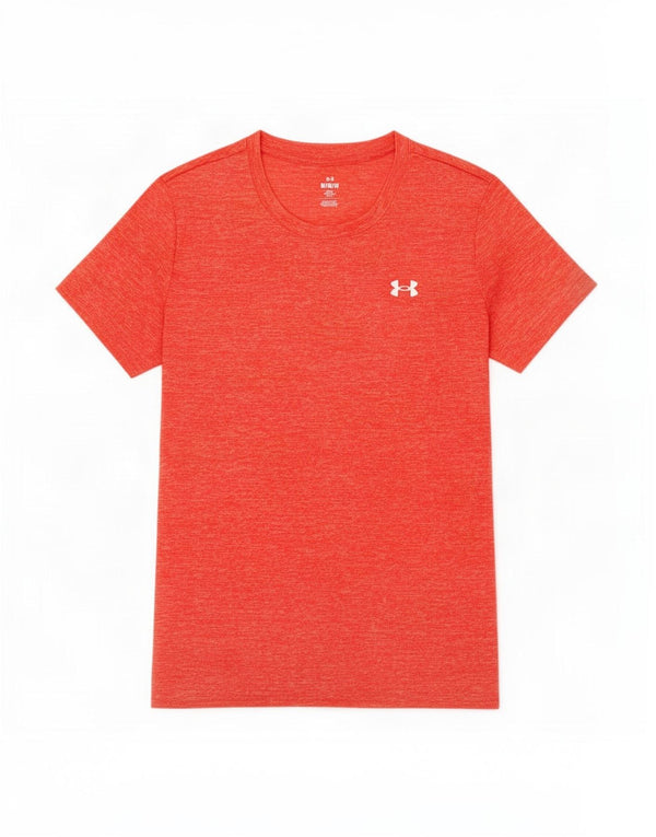 Under Armour Mens T-Shirt Top Medium Orange Flecked