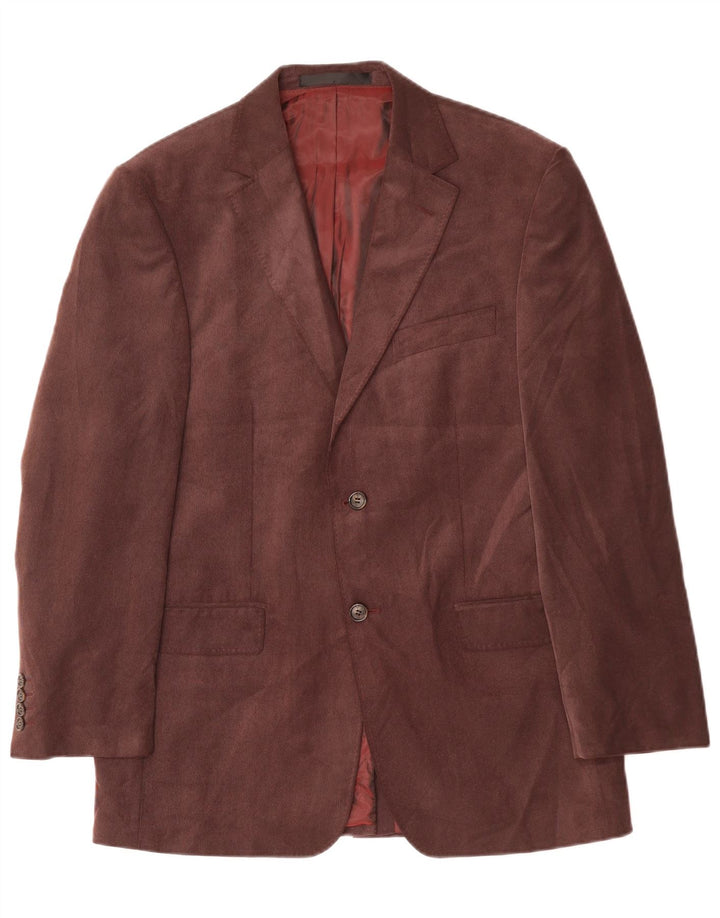 MARKS & SPENCER Herre 2-knaps Corduroy blazerjakke UK 38 Medium Burgundy