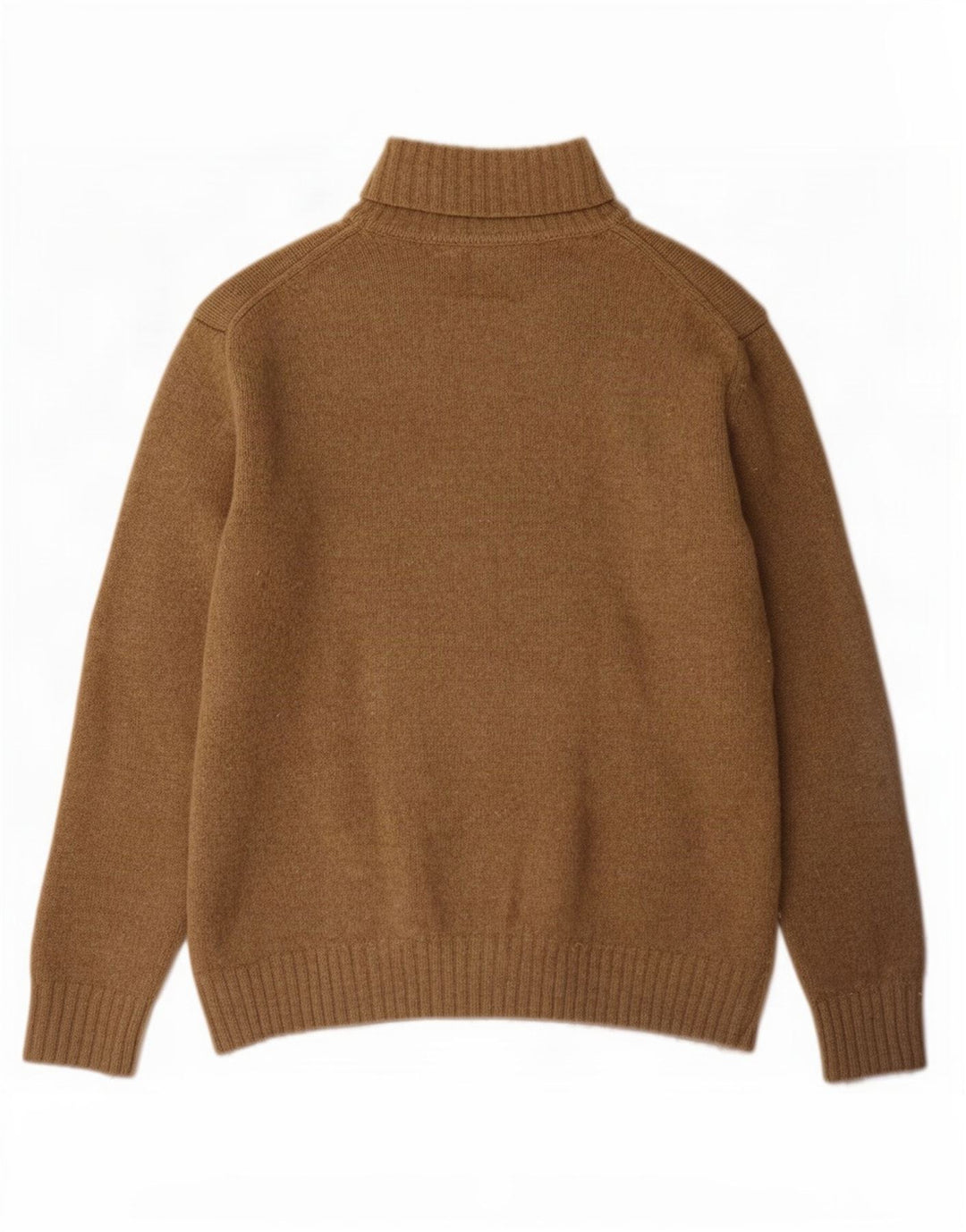 Zara Herre Rullehalstrøje Sweater Stor Beige Uld