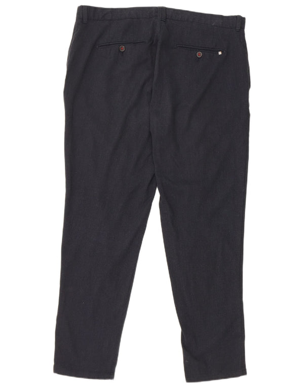 Zara Herre Slim Chino Bukser EU 44 Large W34 L28 Navy Blue