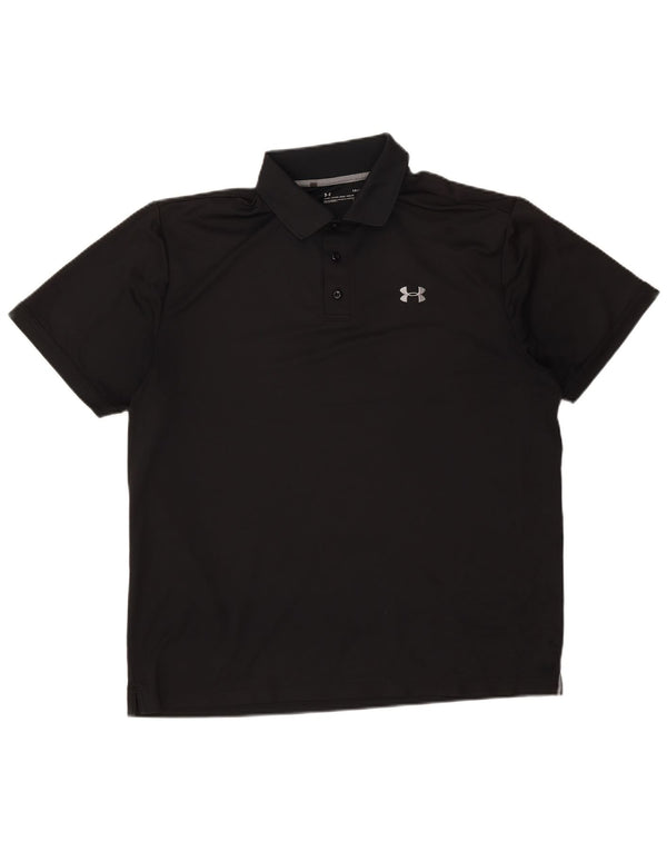 Under Armour Herre Heat Gear Polo Shirt Large Black