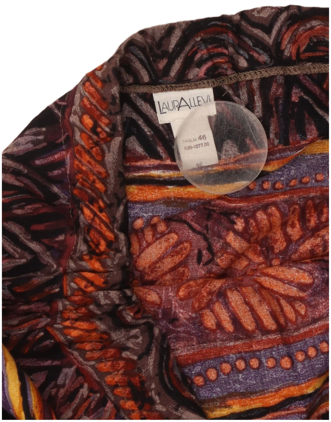 VINTAGE Kvinders abstrakt mønster Flared Skirt IT 46 Large W36 Multicolored