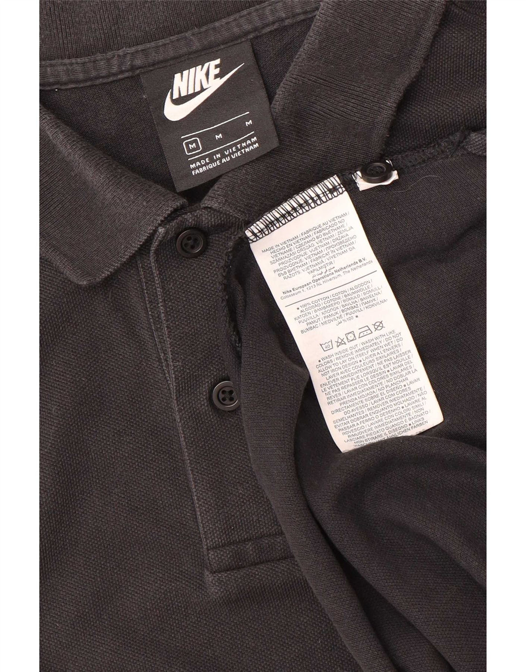 Nike poloshirt til mænd, medium sort bomuld