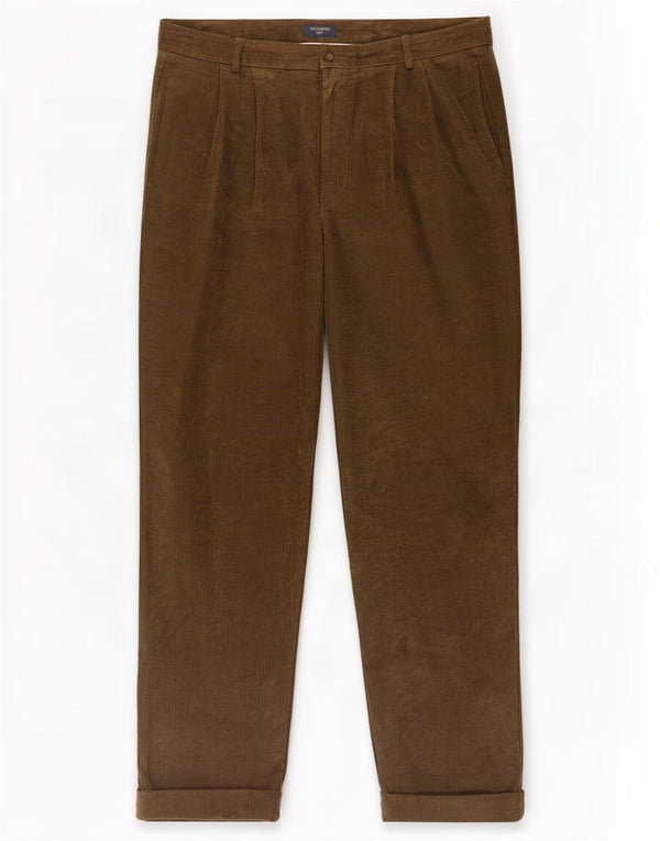 Dockers Mens Pegged Corduroy Trousers W36 L30 Khaki Cotton
