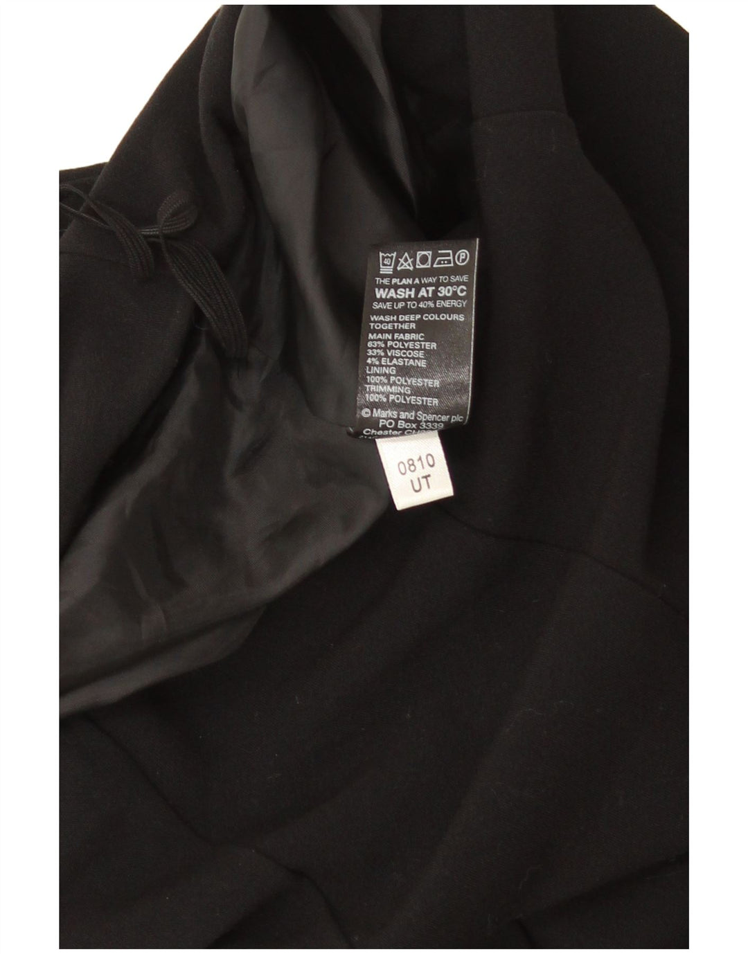 MARKS & SPENCER A-line nederdel til kvinder UK 16 Large W38 Black Geometric