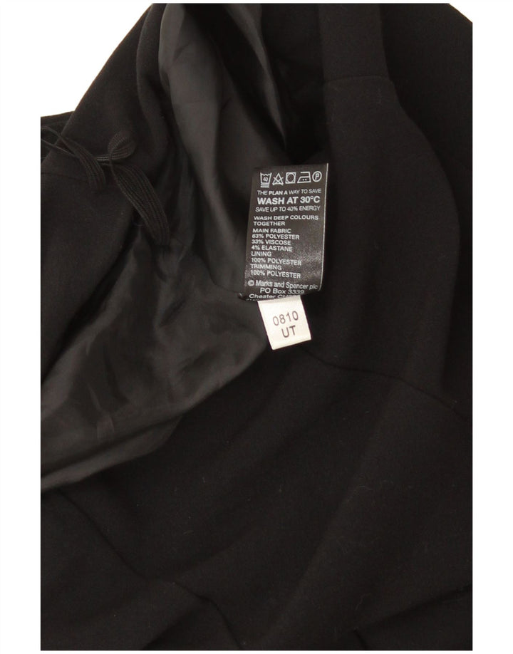MARKS & SPENCER A-line nederdel til kvinder UK 16 Large W38 Black Geometric