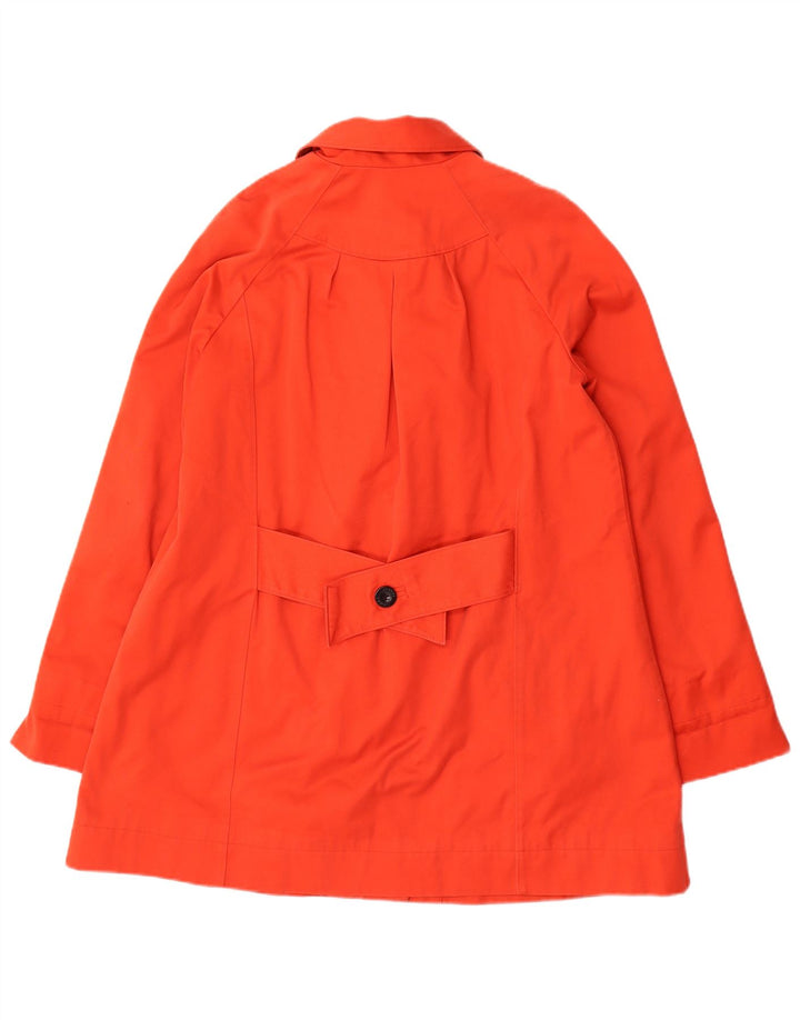 HOBBS Womens Overcoat UK 12 Medium Red Cotton