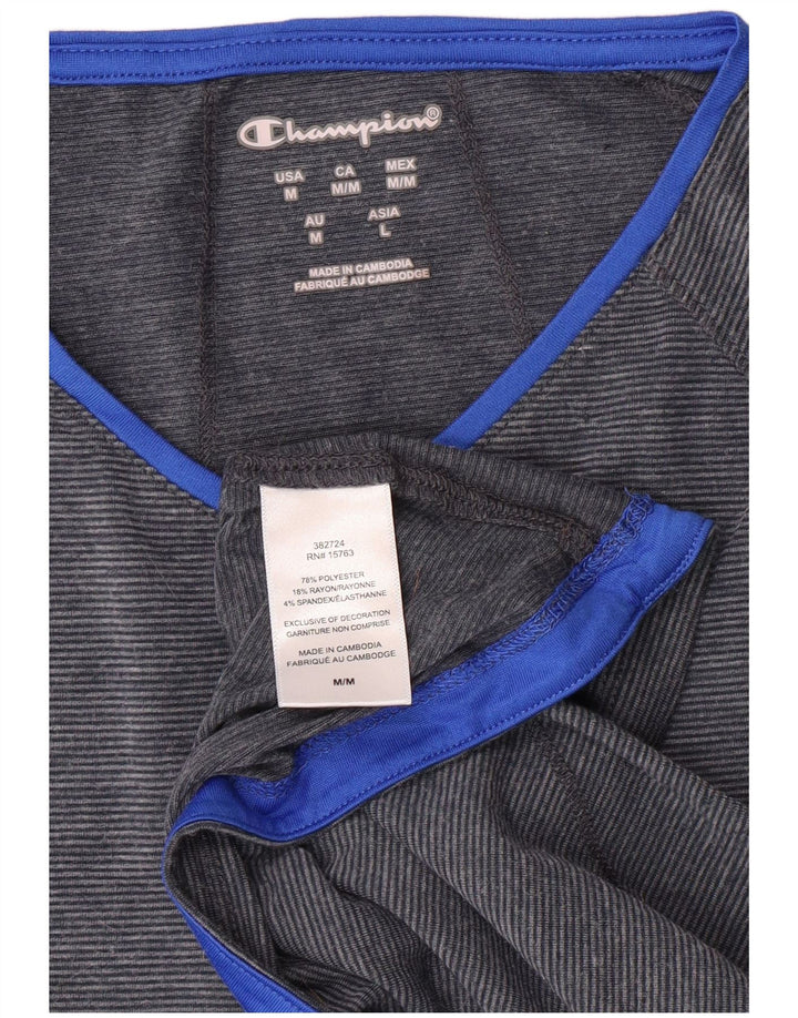 Champion Dame Top Langærmet UK 12 Medium Blue Pinstripe Polyester