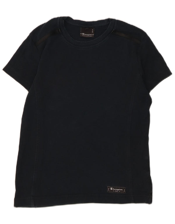 CHAMPION Dame Easy Fit T-Shirt Top UK 14 Large Navy Blue