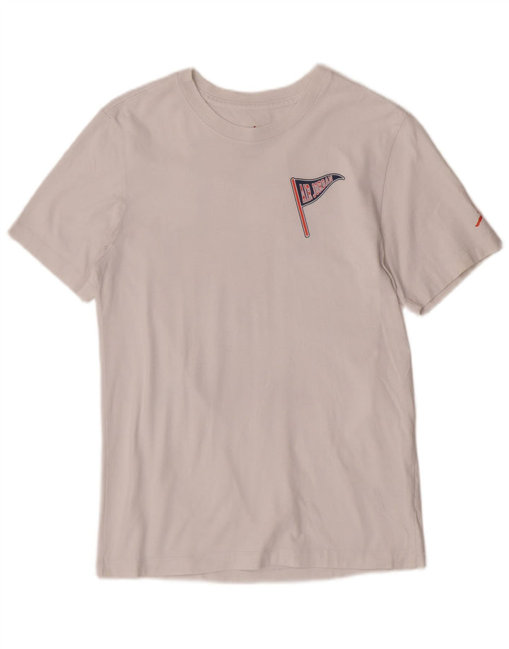 Jordan Herre Standard Fit Grafisk T-Shirt Top Medium Hvid Bomuld