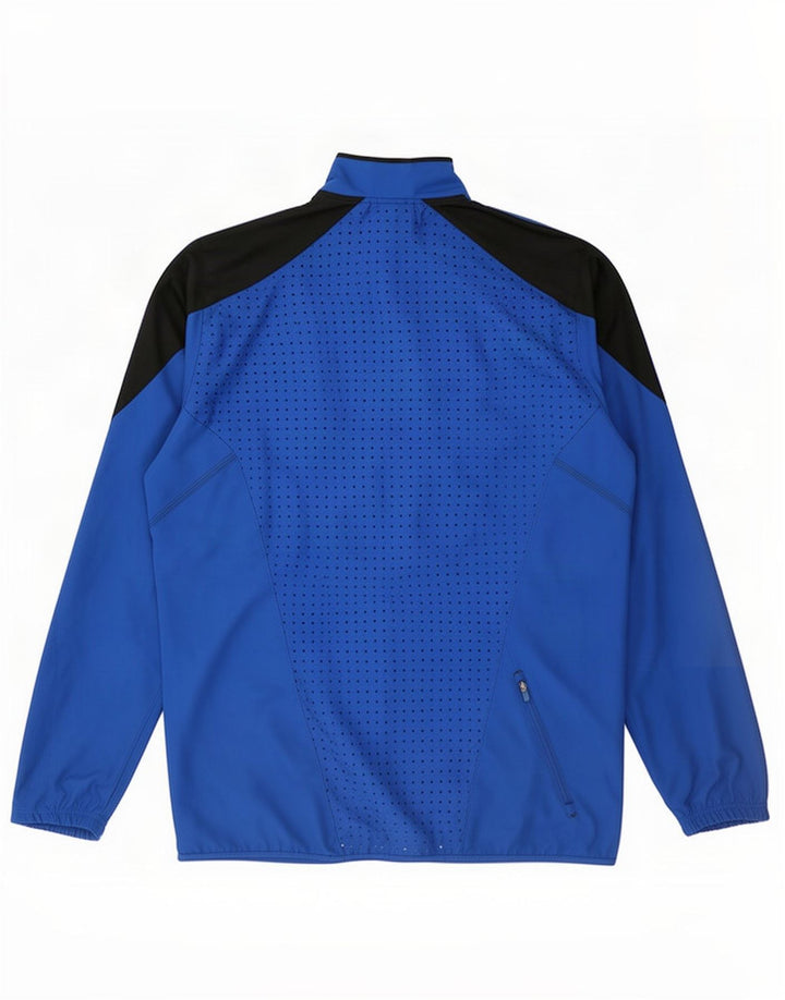 Adidas Træningsdragt til mænd, topjakke, stor blå farveblok polyester