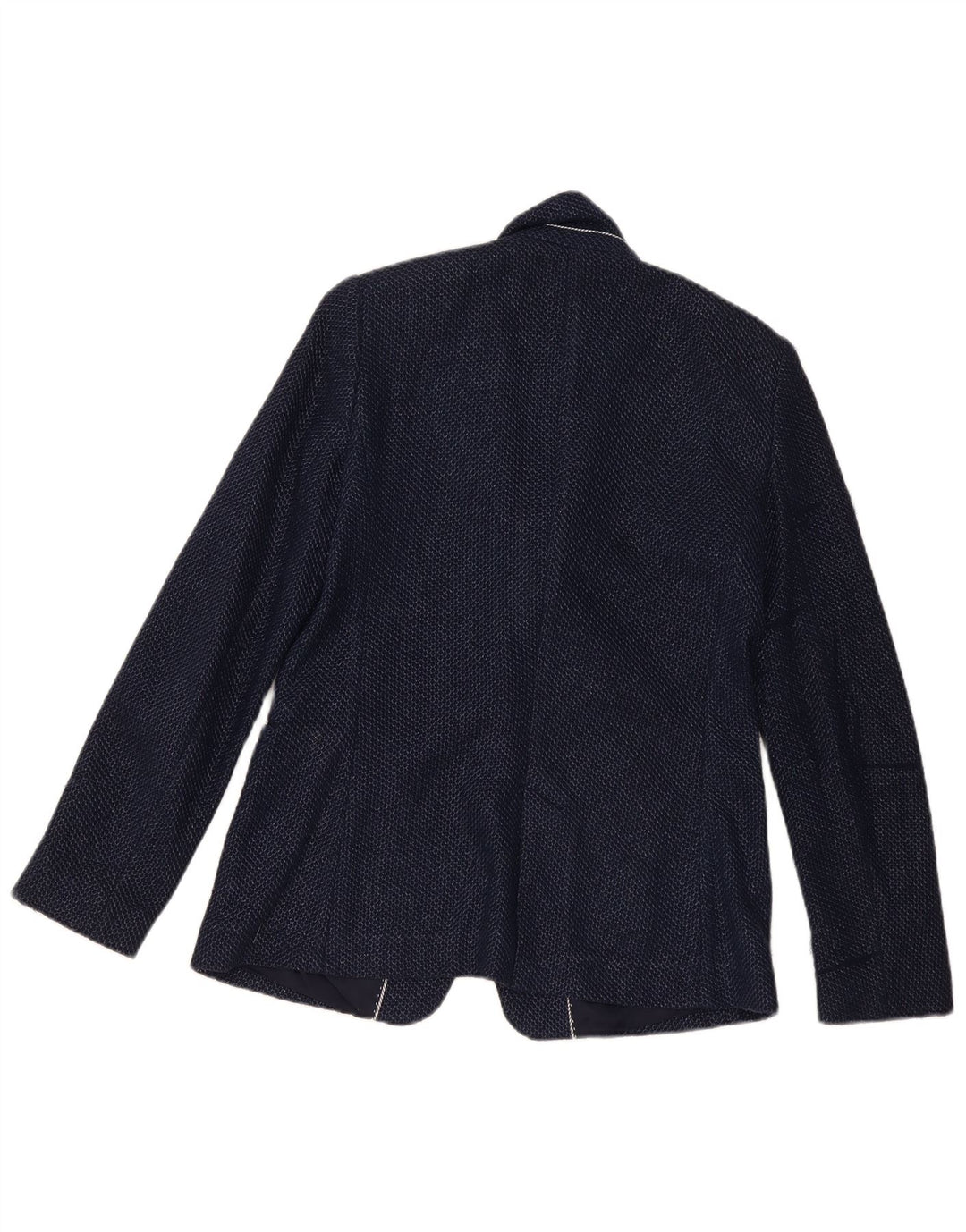 Massimo Dutti Dame 1 Knap Blazer Jakke EU 40 Medium Navy Blue Bomuld